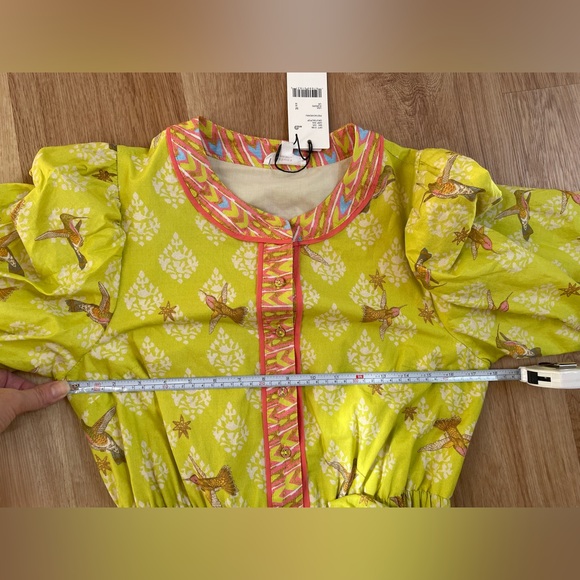 New boho maxi dress  a-line ruffles mandarin collar $169 NWT medium a loves a - Picture 8 of 13